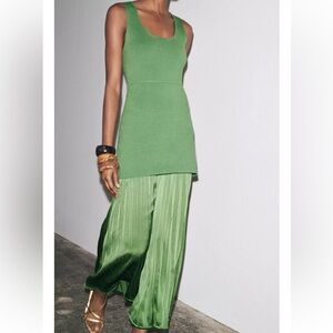 Zara PLEATED KNIT COMBINATION DRESS